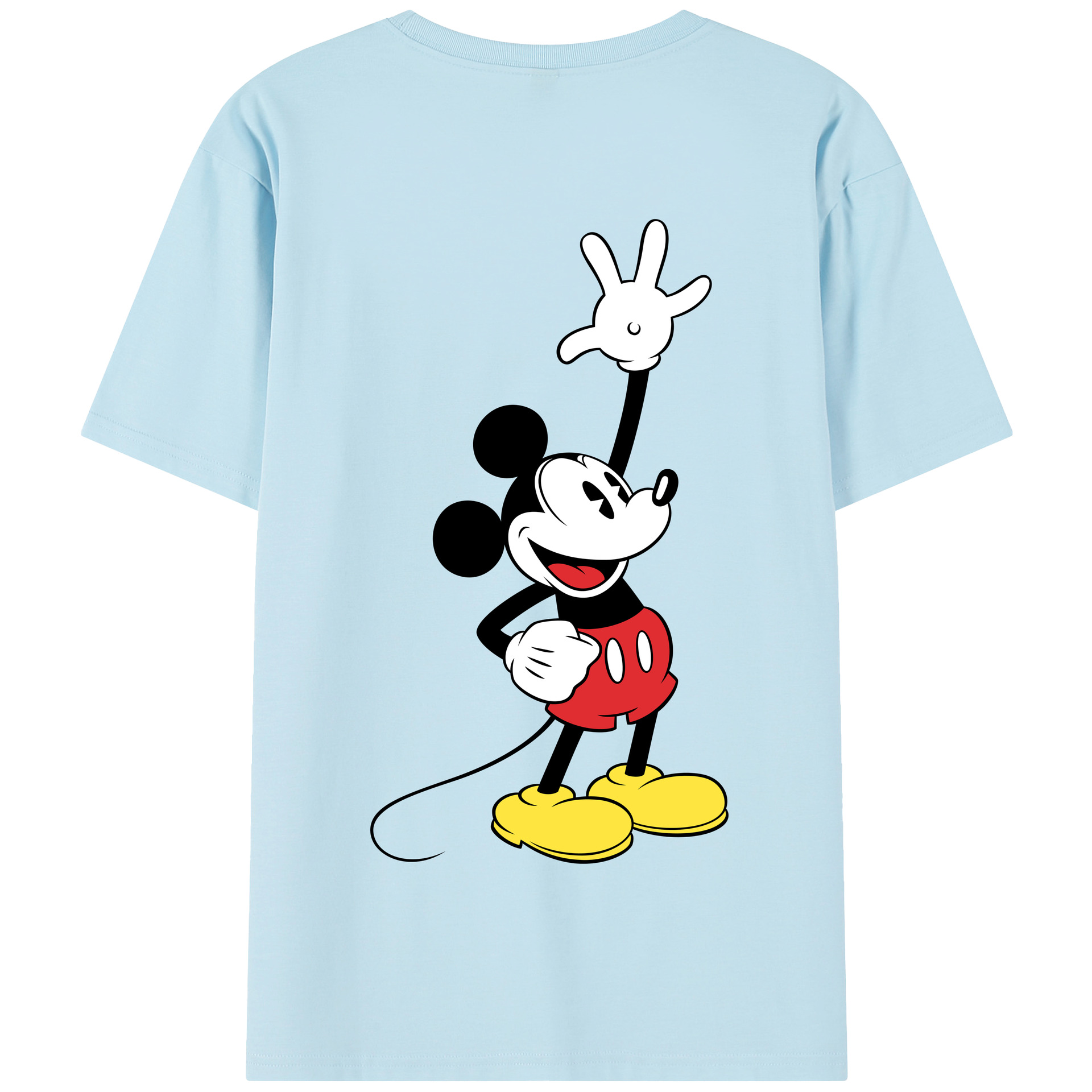 （画像用） ミッキーマウス Mickey Mouse 綿100％半袖Tシャツ（背面プリント）
